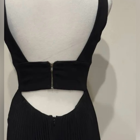 A.L.C. Black Pleated Maxi Dress with Open Back - Picture 4 of 4